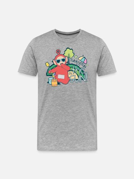 Teletubbies Fun In The Sun With Po - Men's Premium Organic T-Shirt - heather gray