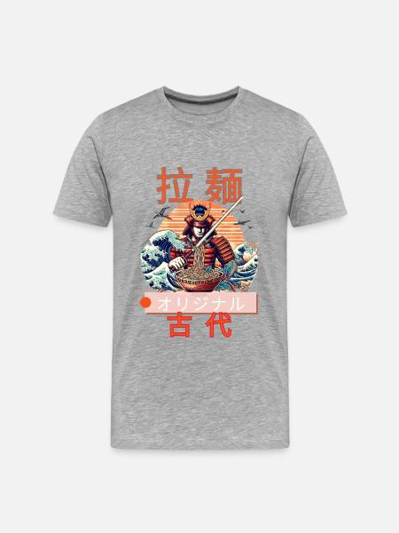 ramen - Men's Premium Organic T-Shirt - heather gray