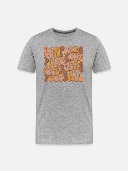 Bonfires pumpkins - Men's Premium Organic T-Shirt - heather gray