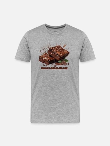 World Chocolate Day - Men's Premium Organic T-Shirt - heather gray