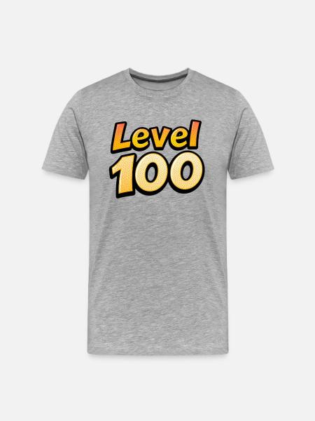 Level 100 - Men's Premium Organic T-Shirt - heather gray