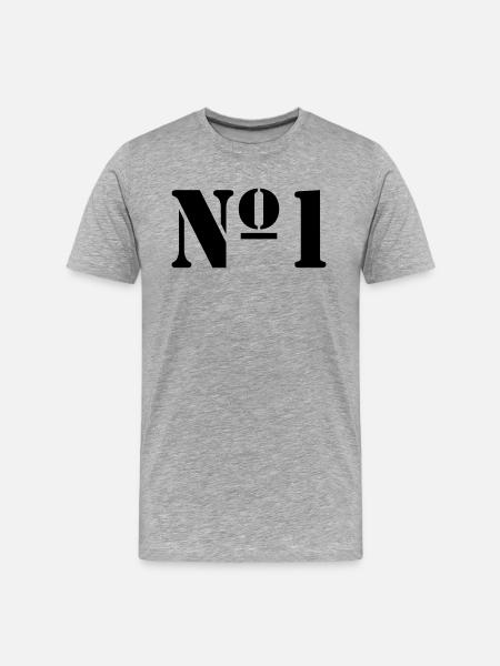 No 1 - Men's Premium Organic T-Shirt - heather gray