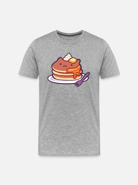 Cat Pancakes - Men's Premium Organic T-Shirt - heather gray