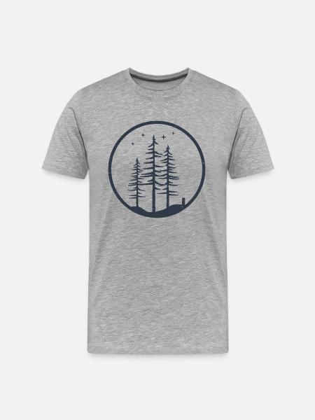 Nature Black and white - Men's Premium Organic T-Shirt - heather gray