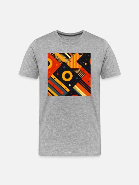 Retro Abstractions - Men's Premium Organic T-Shirt - heather gray
