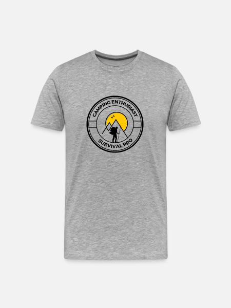 Camping Enthusiast Survival Pro - Men's Premium Organic T-Shirt - heather gray