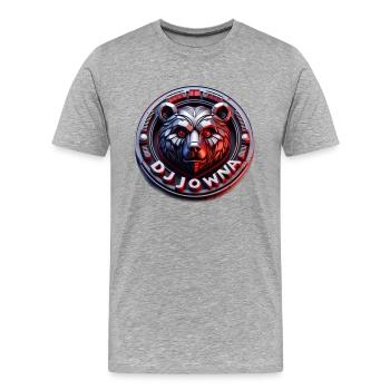 JOWNAPR - Men's Premium Organic T-Shirt - heather gray - Front - AI Model Male 185 light (185cm)