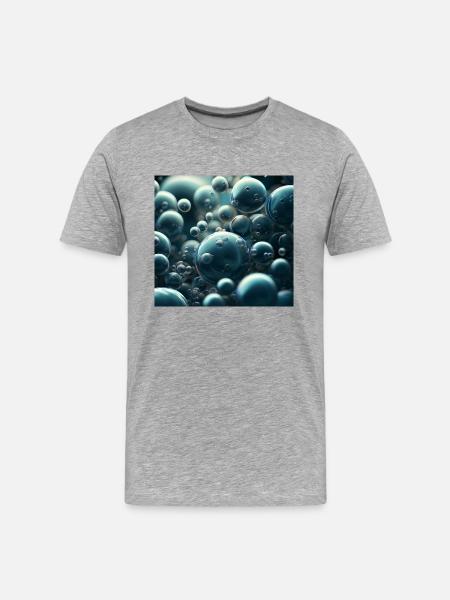 Funny bubbles - Men's Premium Organic T-Shirt - heather gray