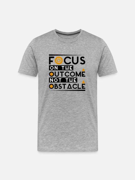 Motivational Quote - Men's Premium Organic T-Shirt - heather gray