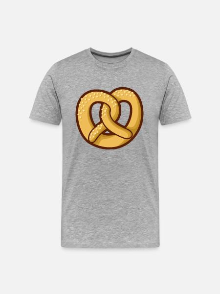 Pretzel Icon - Men's Premium Organic T-Shirt - heather gray