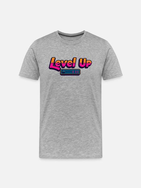Level Up - Men's Premium Organic T-Shirt - heather gray