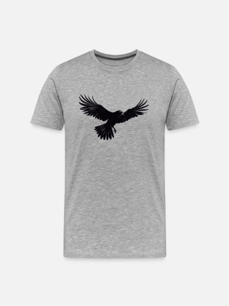 Raven - Men's Premium Organic T-Shirt - heather gray