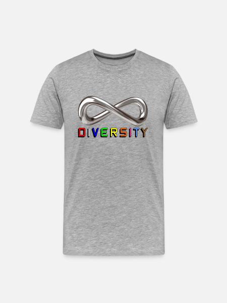 Infinite Diversity - Men's Premium Organic T-Shirt - heather gray
