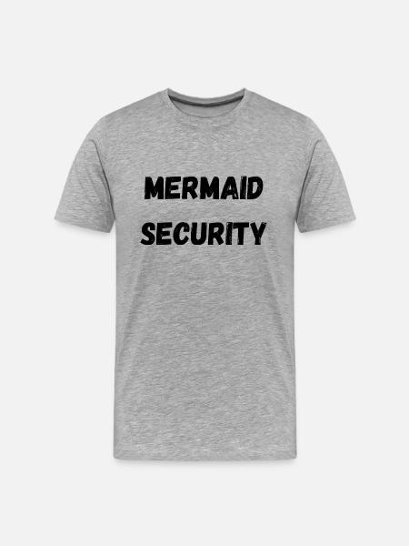 MERMAID SECURITY - Men's Premium Organic T-Shirt - heather gray