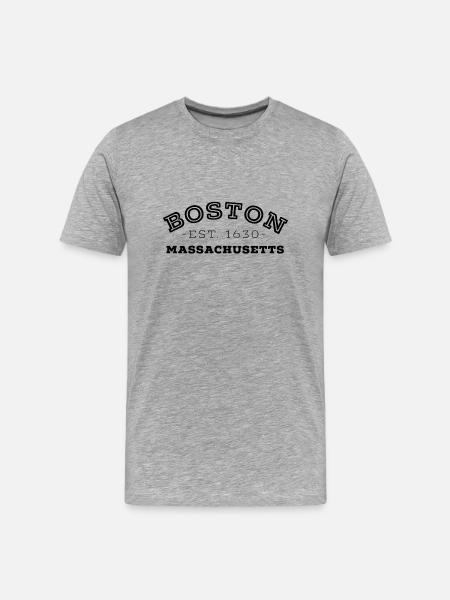 Boston Massachusetts - Men's Premium Organic T-Shirt - heather gray