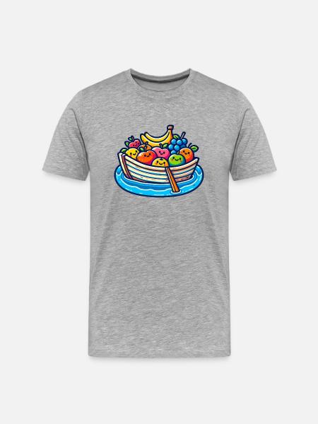 Fruity Boat Adventure - Men's Premium Organic T-Shirt - heather gray