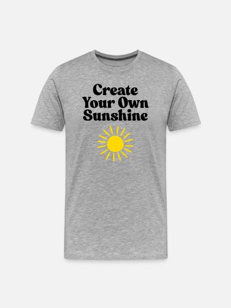 Vivid Sunburst Emblem Design - Men's Premium Organic T-Shirt - heather gray