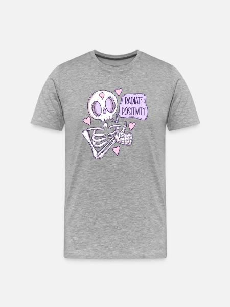 Radiate Positivity - Men's Premium Organic T-Shirt - heather gray