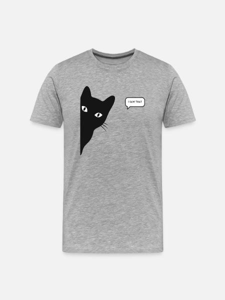 Cat saw that - Men's Premium Organic T-Shirt - heather gray