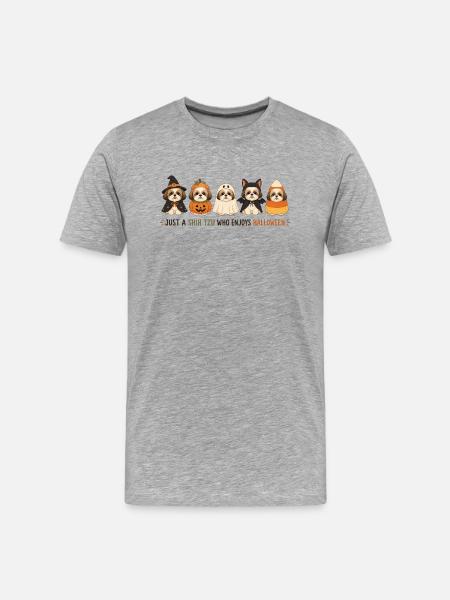 Halloween Shih Tzu Crew - Men's Premium Organic T-Shirt - heather gray