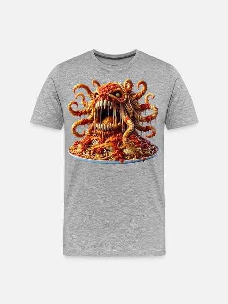 Spaghetti Bolognese Beast Unleashed - Men's Premium Organic T-Shirt - heather gray