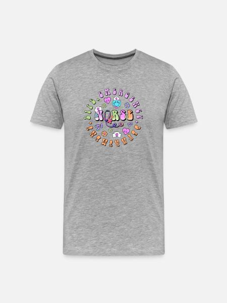 Emergency Nurse circle - Men's Premium Organic T-Shirt - heather gray
