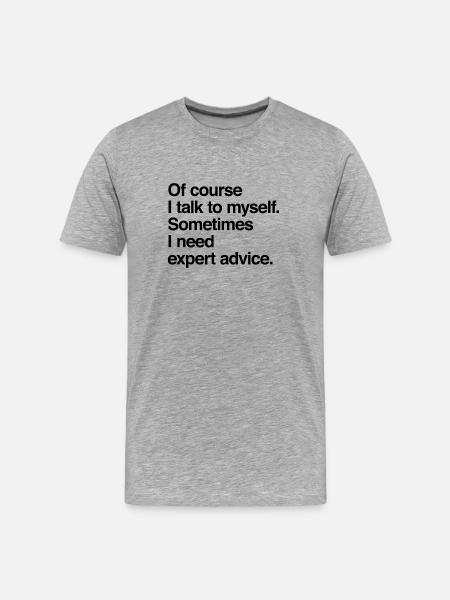 Expert advice - Men's Premium Organic T-Shirt - heather gray