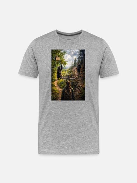 Choose the bear - Men's Premium Organic T-Shirt - heather gray