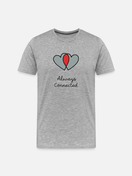 Always Connected - Men's Premium Organic T-Shirt - heather gray