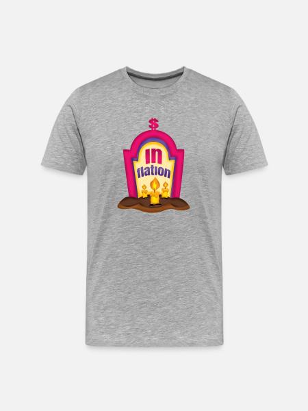 Halloween Inflation Grave - Men's Premium Organic T-Shirt - heather gray