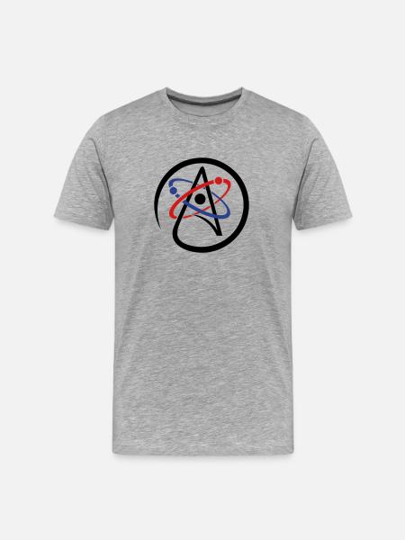 Atheist Logo - Men's Premium Organic T-Shirt - heather gray