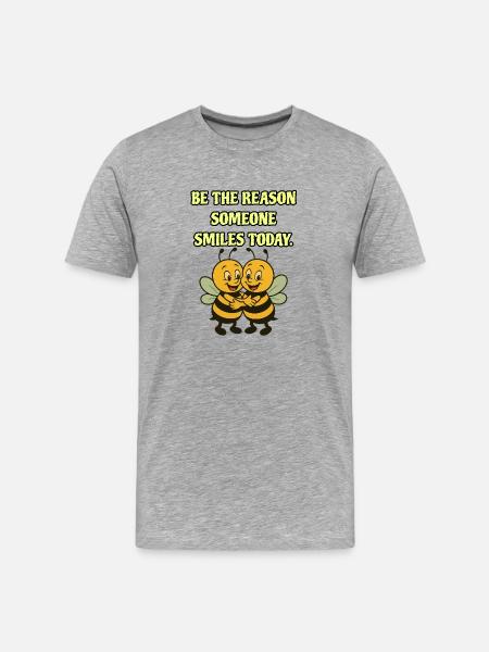Bee The Reason - Men's Premium Organic T-Shirt - heather gray
