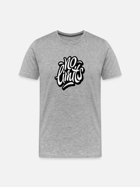 No limits - Men's Premium Organic T-Shirt - heather gray