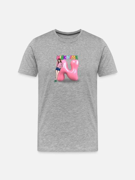 Nick Name N - Men's Premium Organic T-Shirt - heather gray