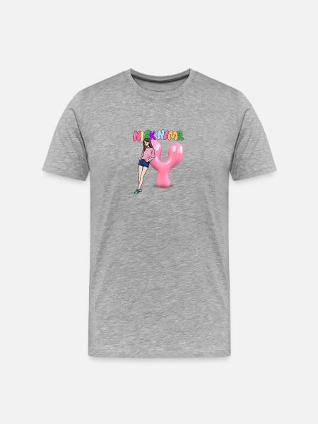 Nick Name Y - Men's Premium Organic T-Shirt - heather gray