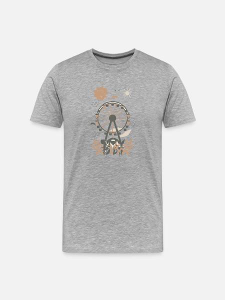 Abandoned Ferris Wheel Boho - Men's Premium Organic T-Shirt - heather gray
