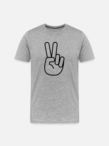 Peace Sign - Men's Premium Organic T-Shirt - heather gray