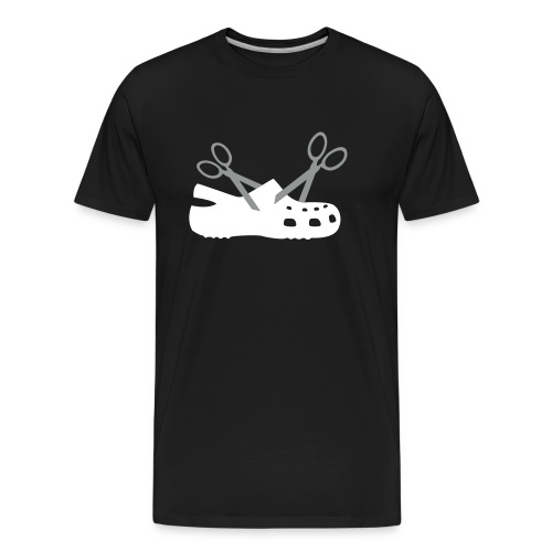 I Hate Crocs Scissor Design - Men's Premium Organic T-Shirt