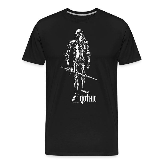 Gothic Knight Men's Standard Black T-shirt