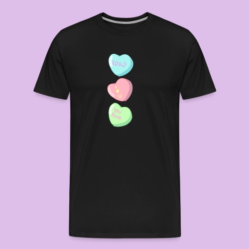 Stack 'em Candy Hearts - Men's Premium Organic T-Shirt