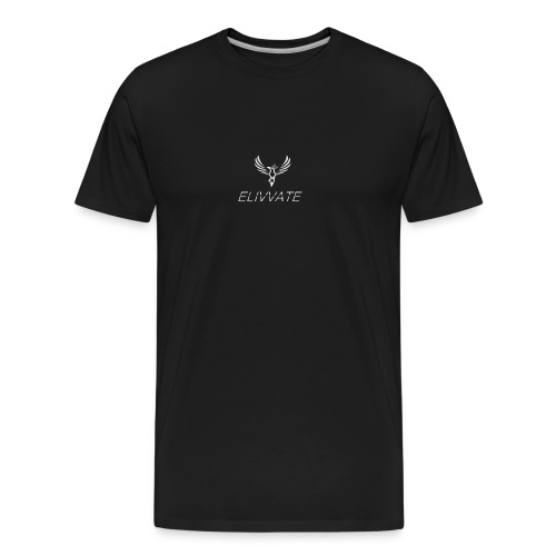 Official White Elivvate Logo - Men's Premium Organic T-Shirt