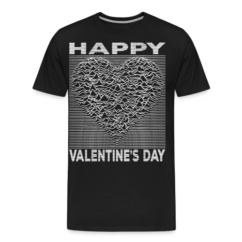 Love Lines Happy Valentines Day Heart - Men's Premium Organic T-Shirt