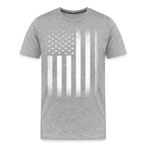 US Flag Distressed - Men's Premium Organic T-Shirt
