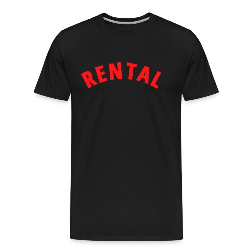 RENTAL (red letters version) - Men's Premium Organic T-Shirt