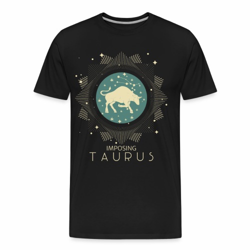 Zodiac Taurus Constellation Bull Star Sign May - Men's Premium Organic T-Shirt