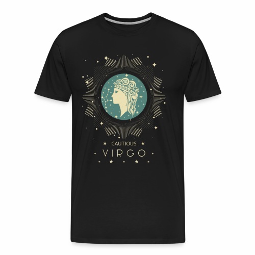 Zodiac sign Cautious Virgo August September - Men's Premium Organic T-Shirt