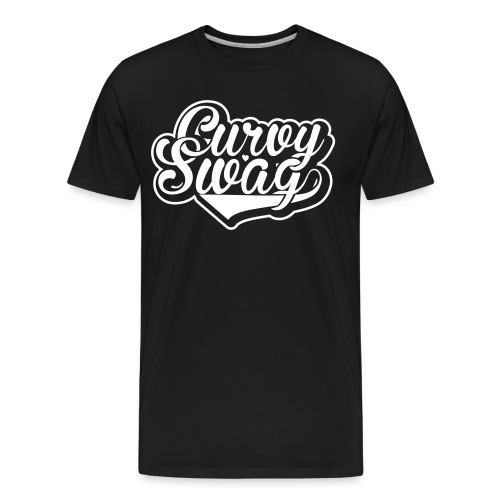 Curvy Swag Reversed Out Design - Men's Premium Organic T-Shirt