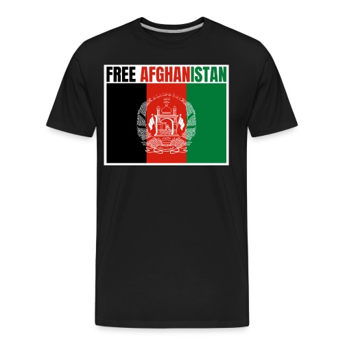 FREE AFGHANISTAN, Flag of Afghanistan - Men's Premium Organic T-Shirt