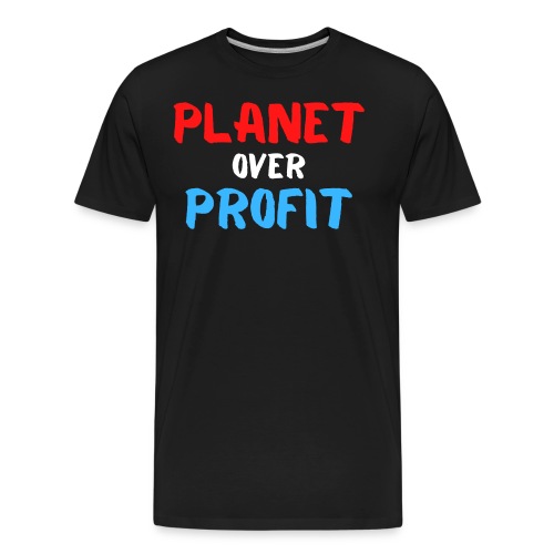 PLANET over Profit (Red, White & Blue) - Men's Premium Organic T-Shirt