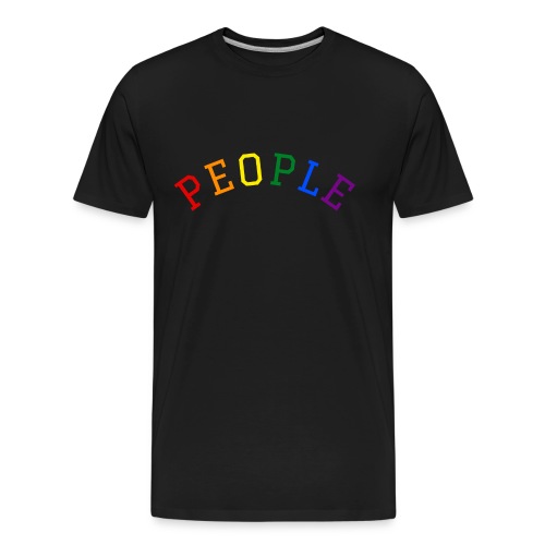PEOPLE LGBT Rainbow Colors - Men's Premium Organic T-Shirt